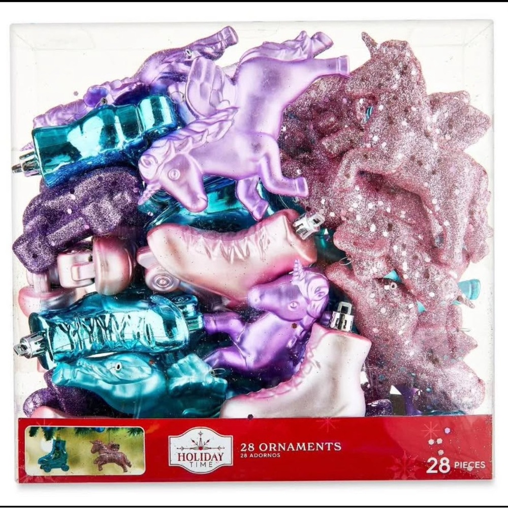 Holiday Time Purple and Blue Ornament Collection